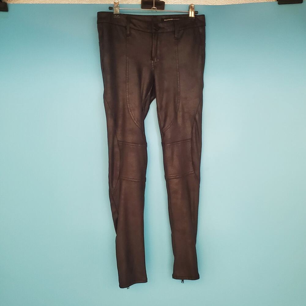 Black Orchid Skinny Pants Size 26 Faux Leather CroppedLow Rise